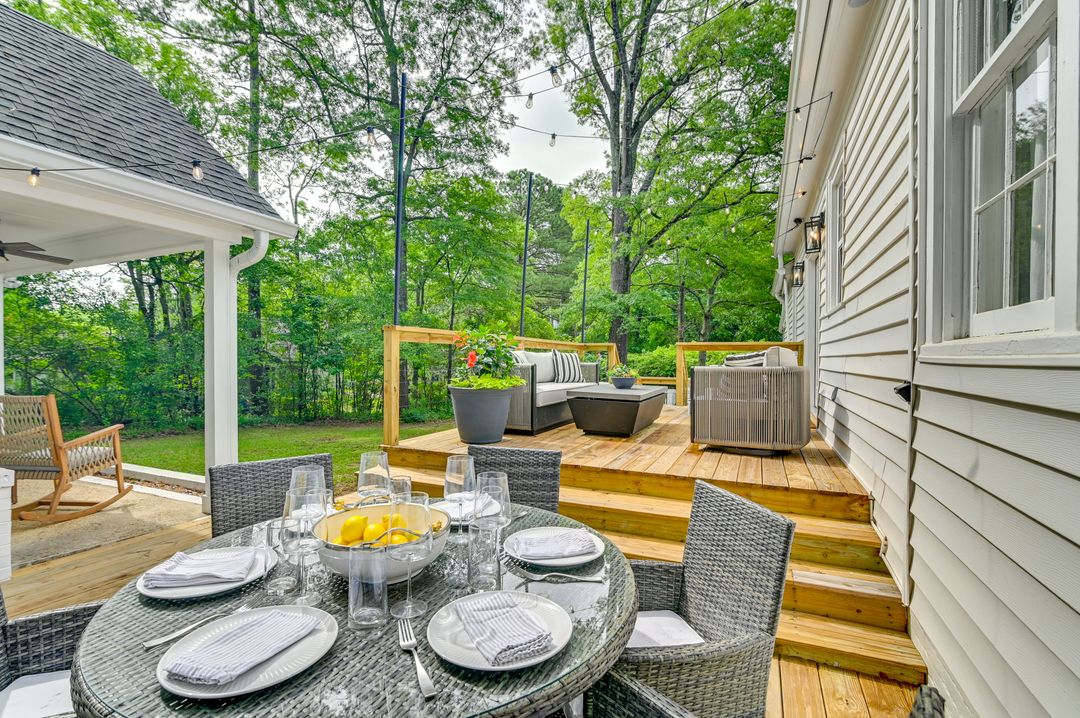 Back yard deck at The Wremy House